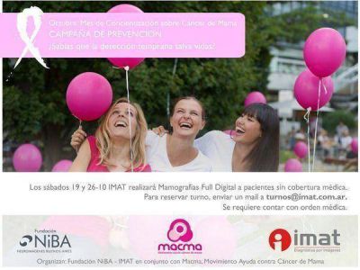 IMAT realizar Mamografas Full Digital sin cargo a mujeres sin cobertura