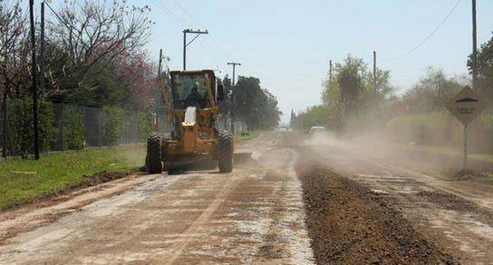 Bonfatti recorre obras de pavimentaci�n