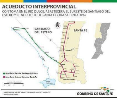 Santa Fe y Santiago del Estero pusieron en marcha la construcci�n de un acueducto interprovincial 