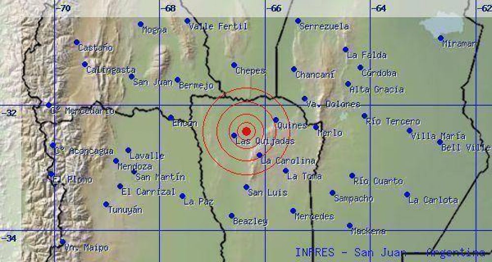 Se registr� un leve sismo en cercan�as de Las Quijadas