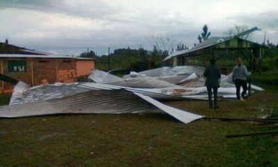 Tornado azot� El Soberbio; volaron techos y muri� parte del ganado