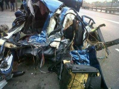 Cuatro muertos en un tr�gico choque en la Panamericana 