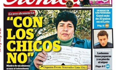 Fuerte embestida contra el intendente Sandro Guzm�n en la tapa del diario Cr�nica