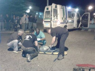Colisi�n entre una moto y una camioneta