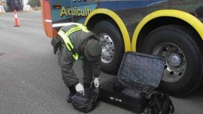 35 kg. de marihuana, en dos bolsos