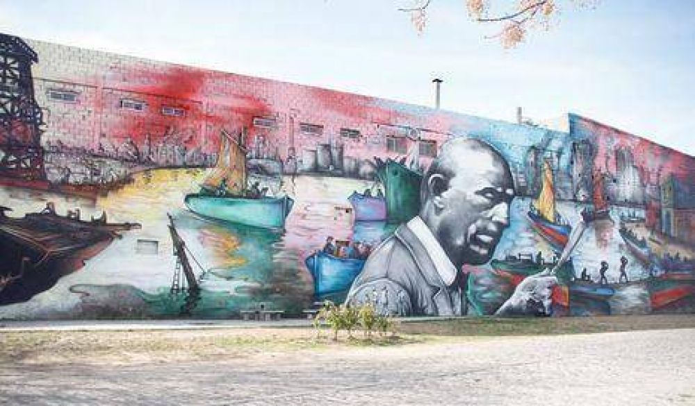Riachuelo: se inaugur� el mural m�s grande del pa�s