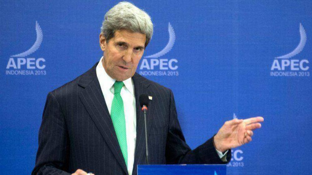 Kerry se mostr� conforme con el inicio de la destrucci�n de las armas qu�micas