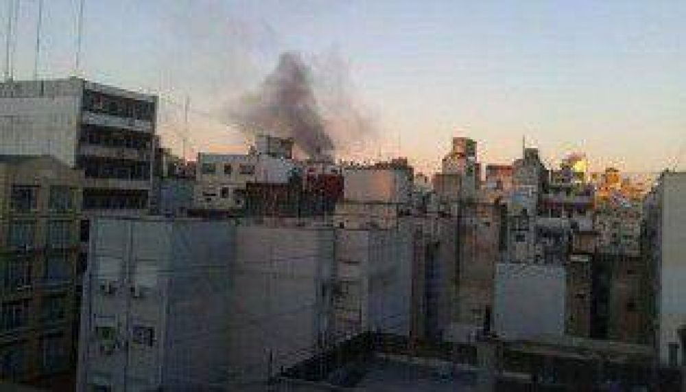 Incendio en la zona de tribunales