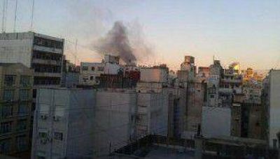 Incendio en la zona de tribunales
