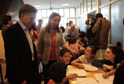Macri visit� un Centro de Apoyo Escolar en el barrio de Boedo