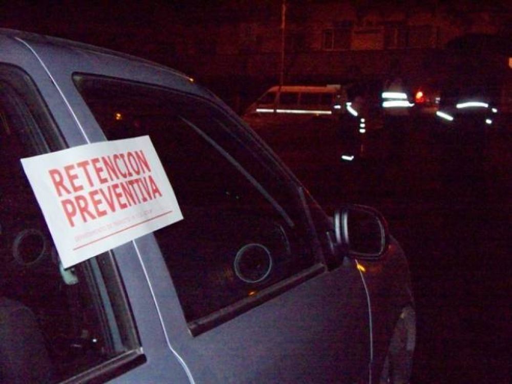 12 licencias retenidas por alcoholemia positiva
