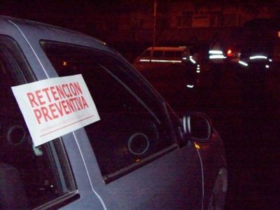 12 licencias retenidas por alcoholemia positiva