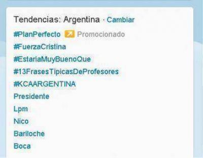 #FuerzaCristina es trending topic