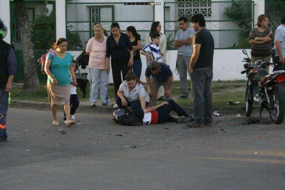Capital: tres motociclistas graves en accidentes