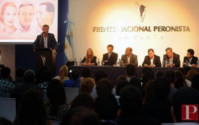 El Frente Nacional Peronista reinaugur� su sede en La Plata post inundaci�n con Bruera y sin Abal Medina