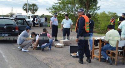 Interceptan carga de 60 kilos de marihuana en el puente interprovincial Manuel Belgrano