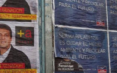 Acci�n Marplatense tapa carteles de Cristina y deja los de Massa