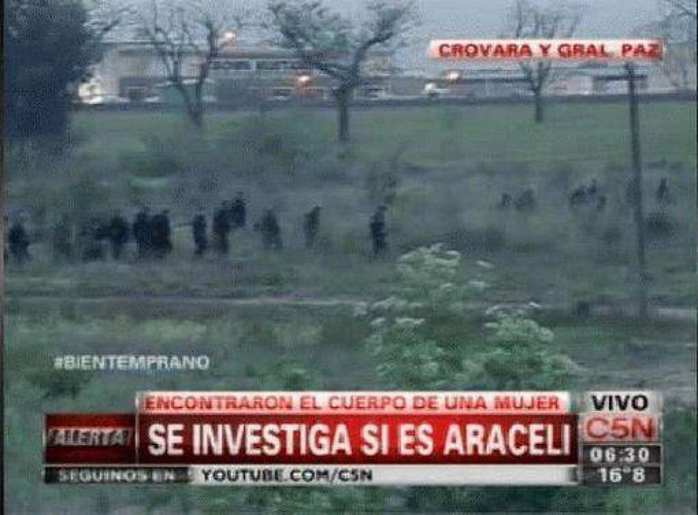 Encontraron un cuerpo en un descampado e investigan si es el de Araceli