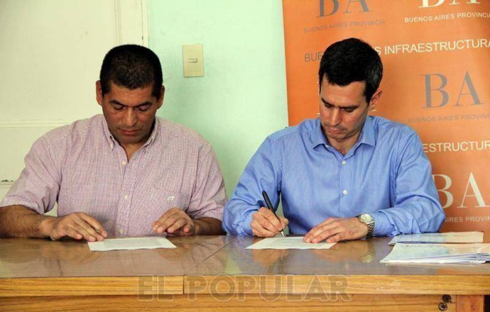 Firmaron un convenio por obras en el barrio Qu�mico