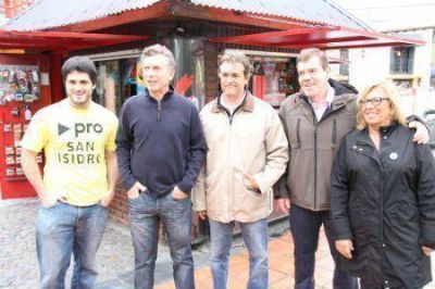 Mauricio Macri acompa�� a los candidatos de San Isidro en campa�a