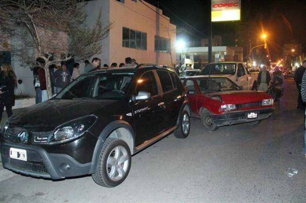 Choque en cadena en el centro de la ciudad