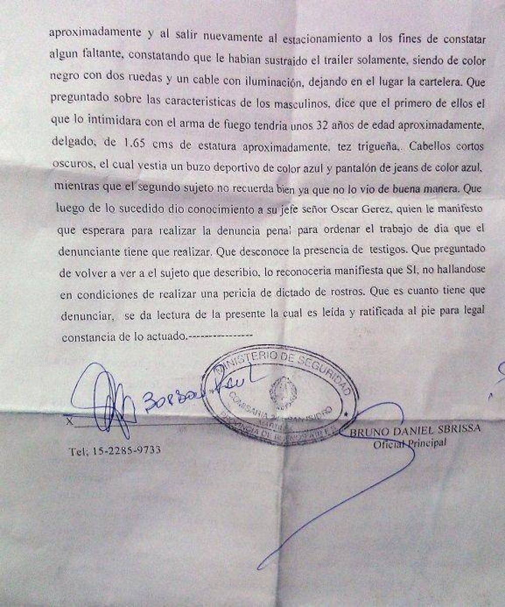 Violento robo en el local de la suegra de Massa en San Isidro