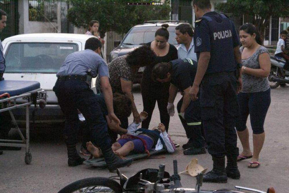 Colisiones: diez motociclistas heridos, varios con fracturas
