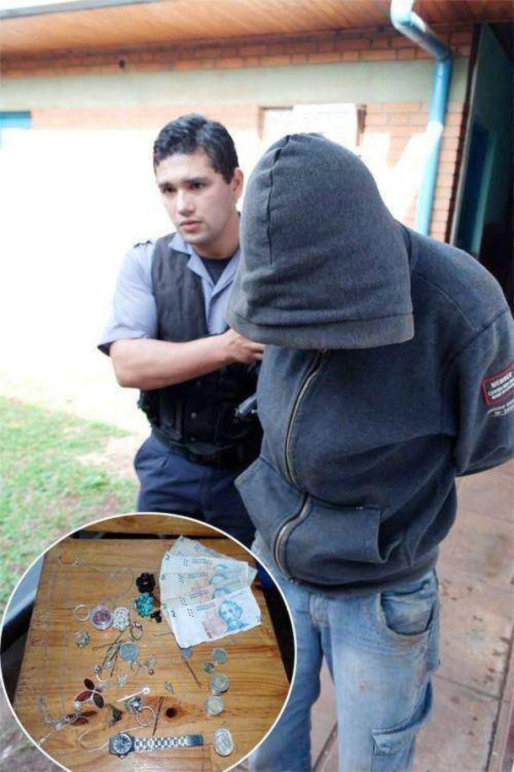 Detuvieron a un sujeto cuando hu�a con joyas robadas de una vivienda