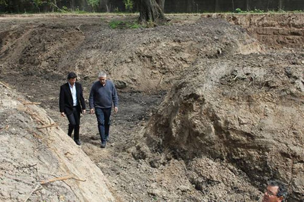 Posse recorri� los avances de las obras en el reservorio de Boulogne