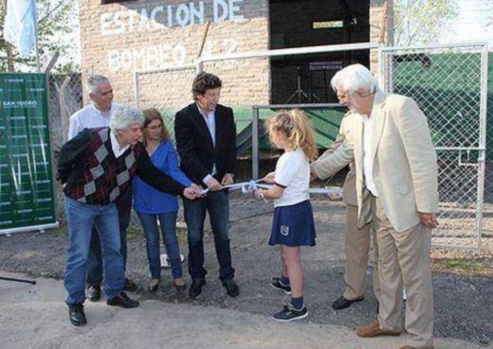 Posse inaugur� una estaci�n de bombeo en el Bajo de San Isidro