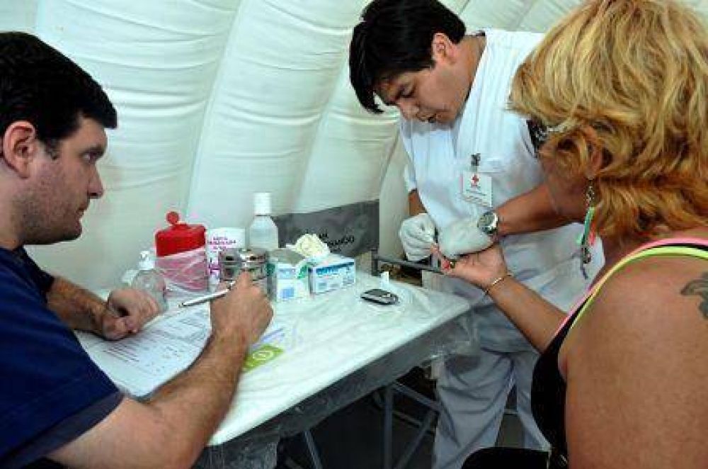 San Fernando instal� la Carpa Sanitaria se instal� en el barrio Villa Jard�n 