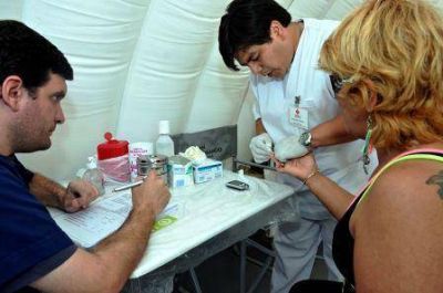 San Fernando instal� la Carpa Sanitaria se instal� en el barrio Villa Jard�n 