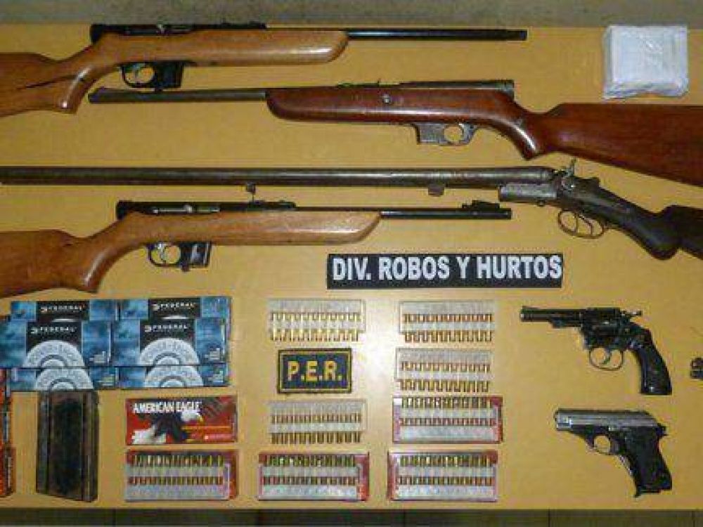 Secuestraron armas de grueso calibre y numerosa cartucher�a 
