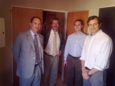 Funcionarios del Credicoop visitaron empresas y se entrevistaron con el intendente