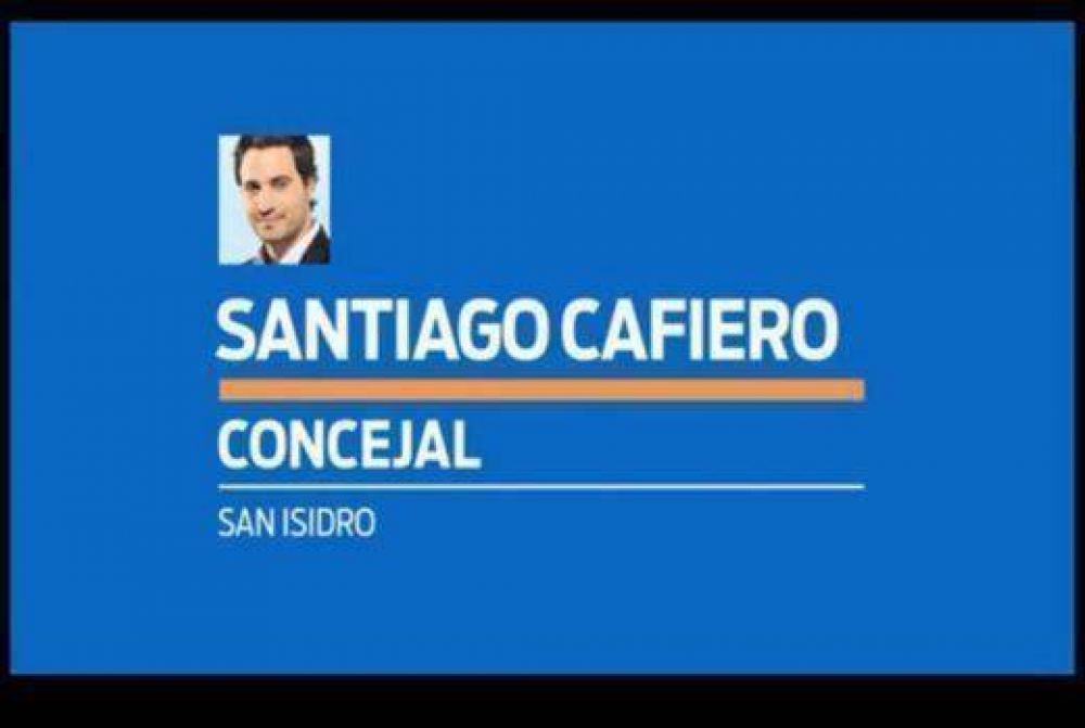 Scioli apoya a Santiago Cafiero con un spot televisivo