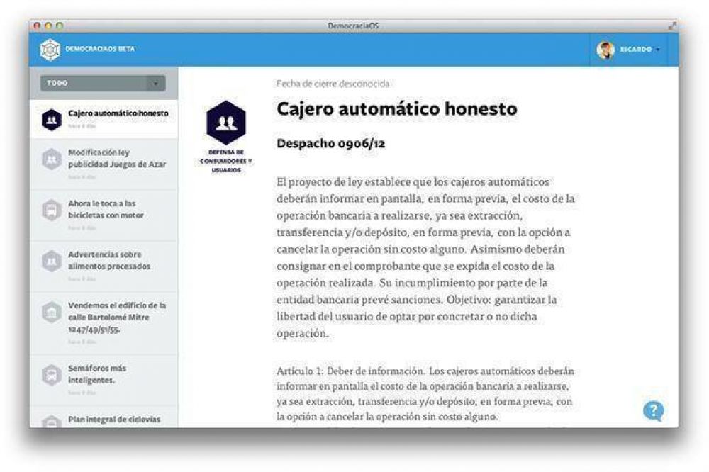 El Partido de la Red present� una web para saber todo sobre la Legislatura