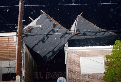 La fuerte tormenta caus� problemas en la ciudad