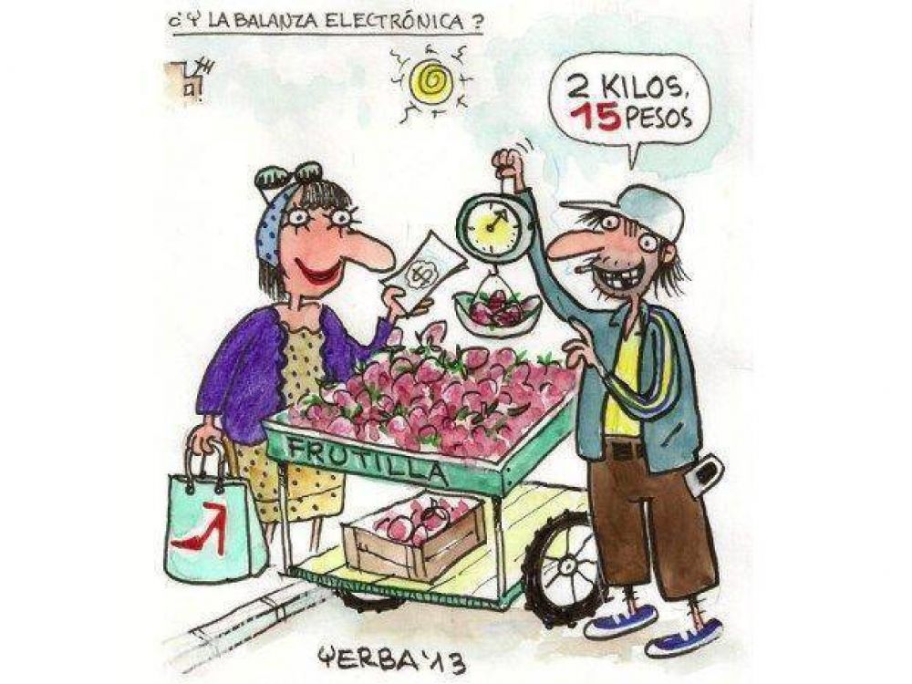 Los carros fruteros pesan en balanzas enga�osas