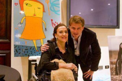 Michetti acompa�� a Campbell en una Subasta Solidaria en San Fernando
