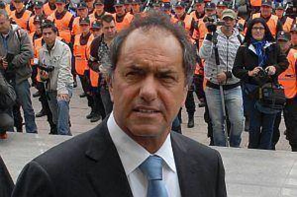 Scioli critic� a los candidatos que "siembran miedo" para ganar votos