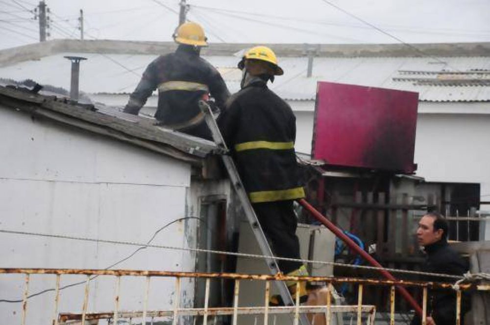 Principio de incendio en una vivienda