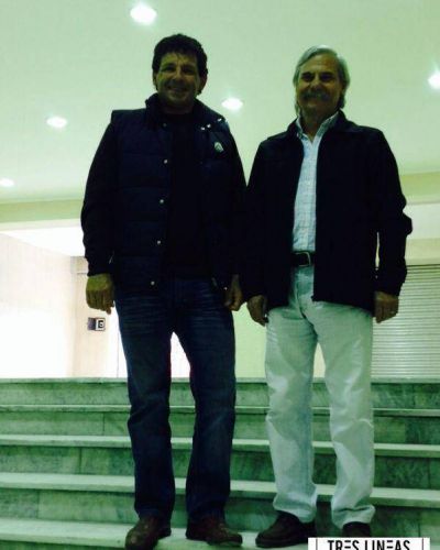 Juan Curuchet, junto a Daniel Rodrguez, en una recorrida por el CEF