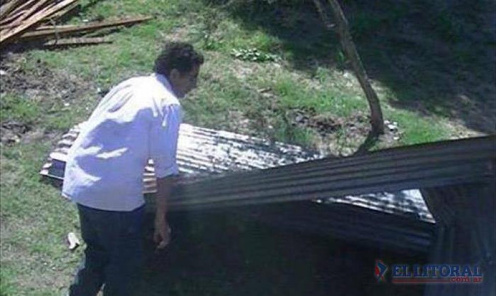 Asistieron a familias afectadas por el temporal en Libertador