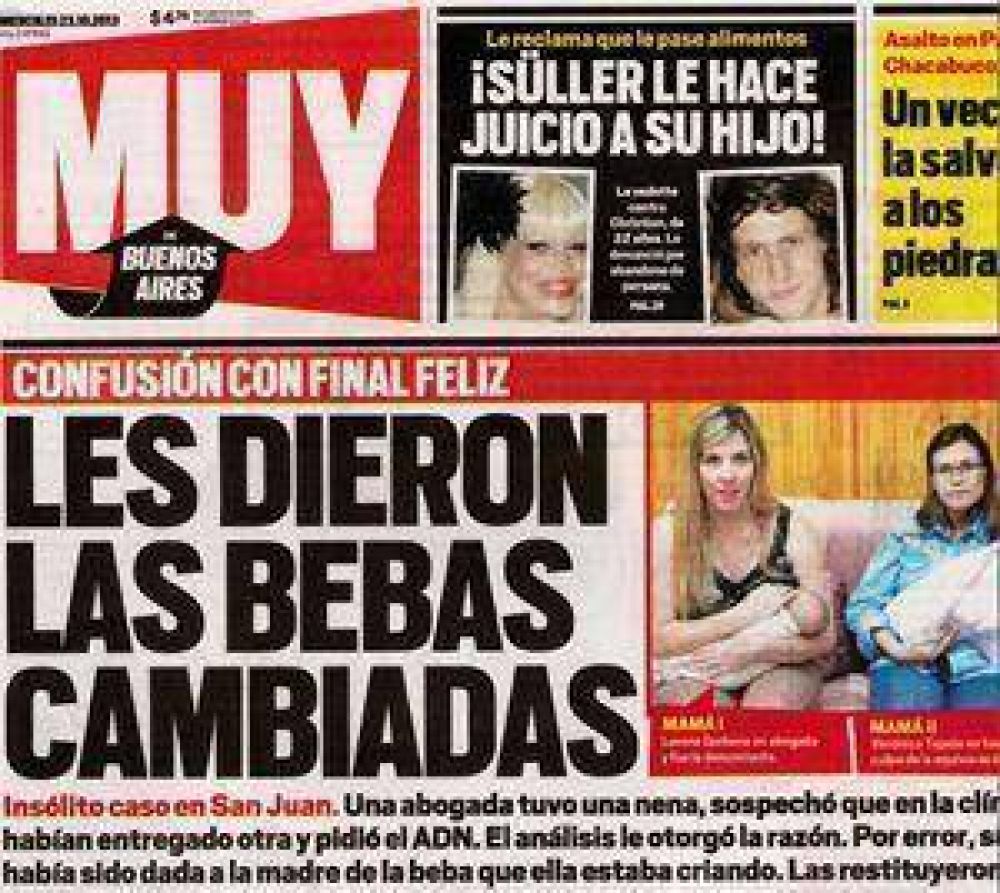 El cambio de beb�s con gran repercusi�n nacional