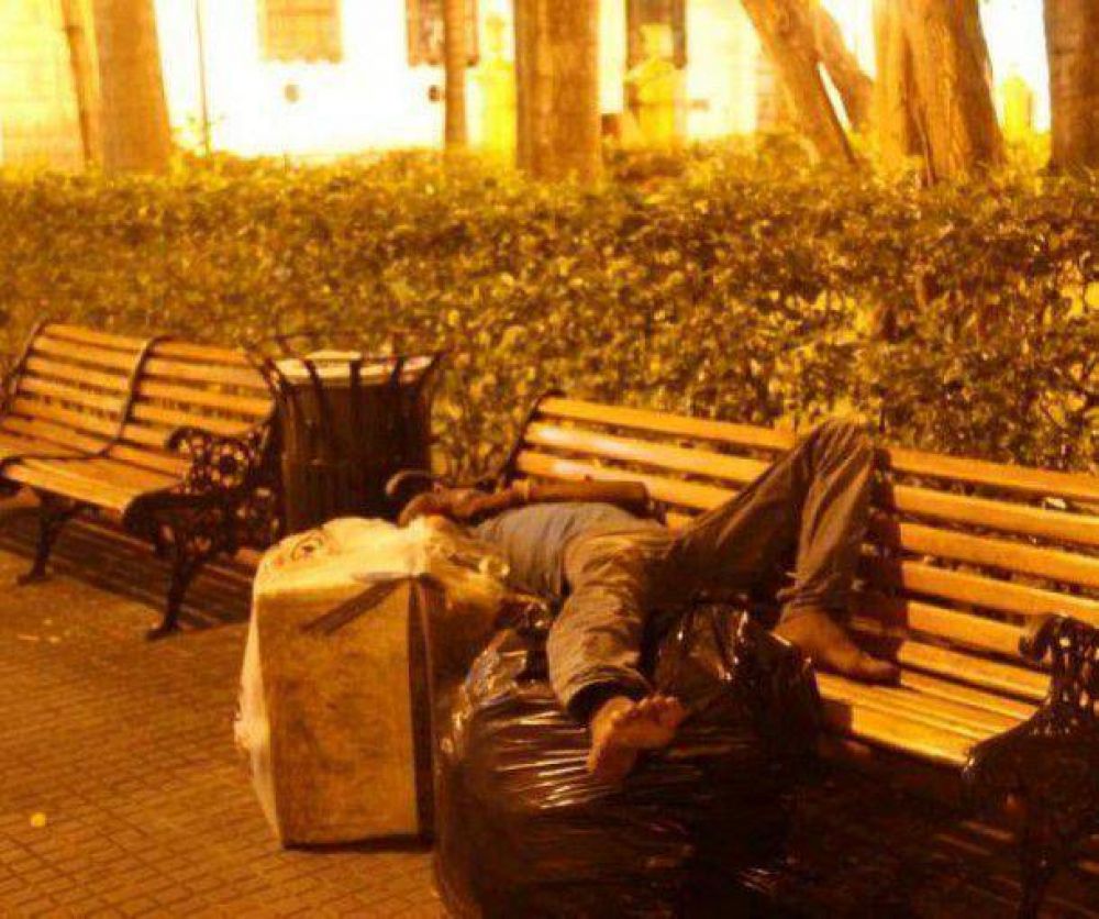 Morir de fr�o..a metros de la Municipalidad