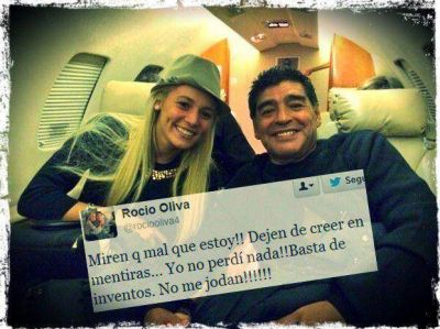 Twitter: La novia de Maradona enfrent� lo rumores de embarazo