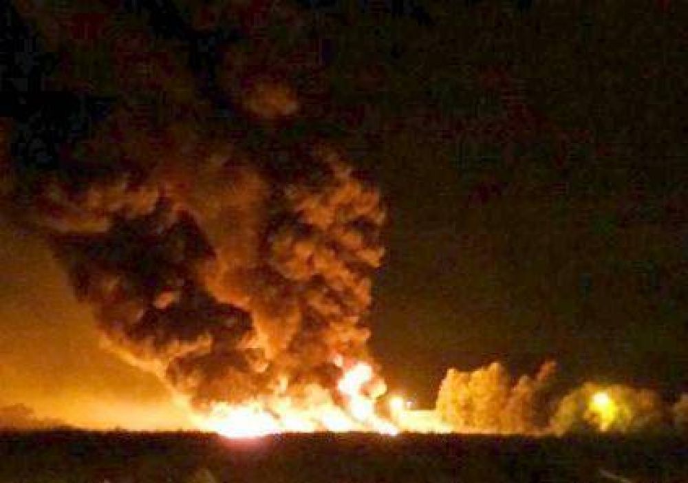 Incendio en el relleno sanitario