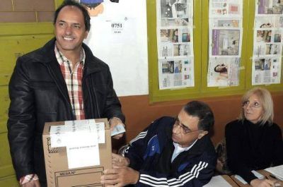Scioli vot� en Tigre