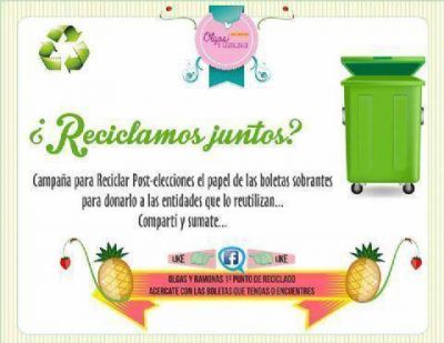 Campa�a de reciclaje de boletas sobrantes en Ramallo