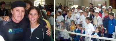 Navarrenses con el m�s grande del tenis argentino